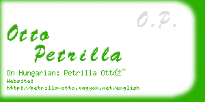 otto petrilla business card